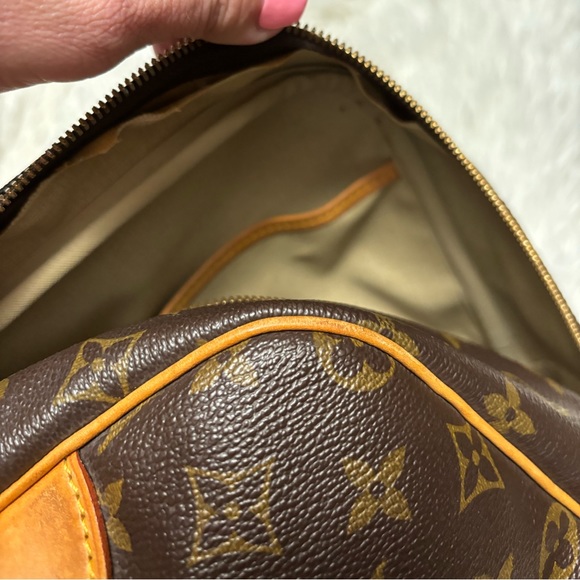 VINTAGE Louis Vuitton Satchel Bag Deauville Brown Monogram - Picture 14 of 16